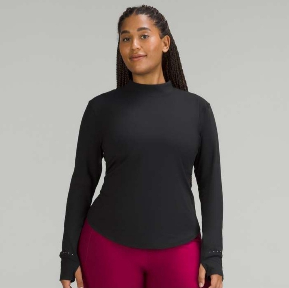 Lululemon Rulu Running Long Sleeve Mock Neck Shirt Size 4